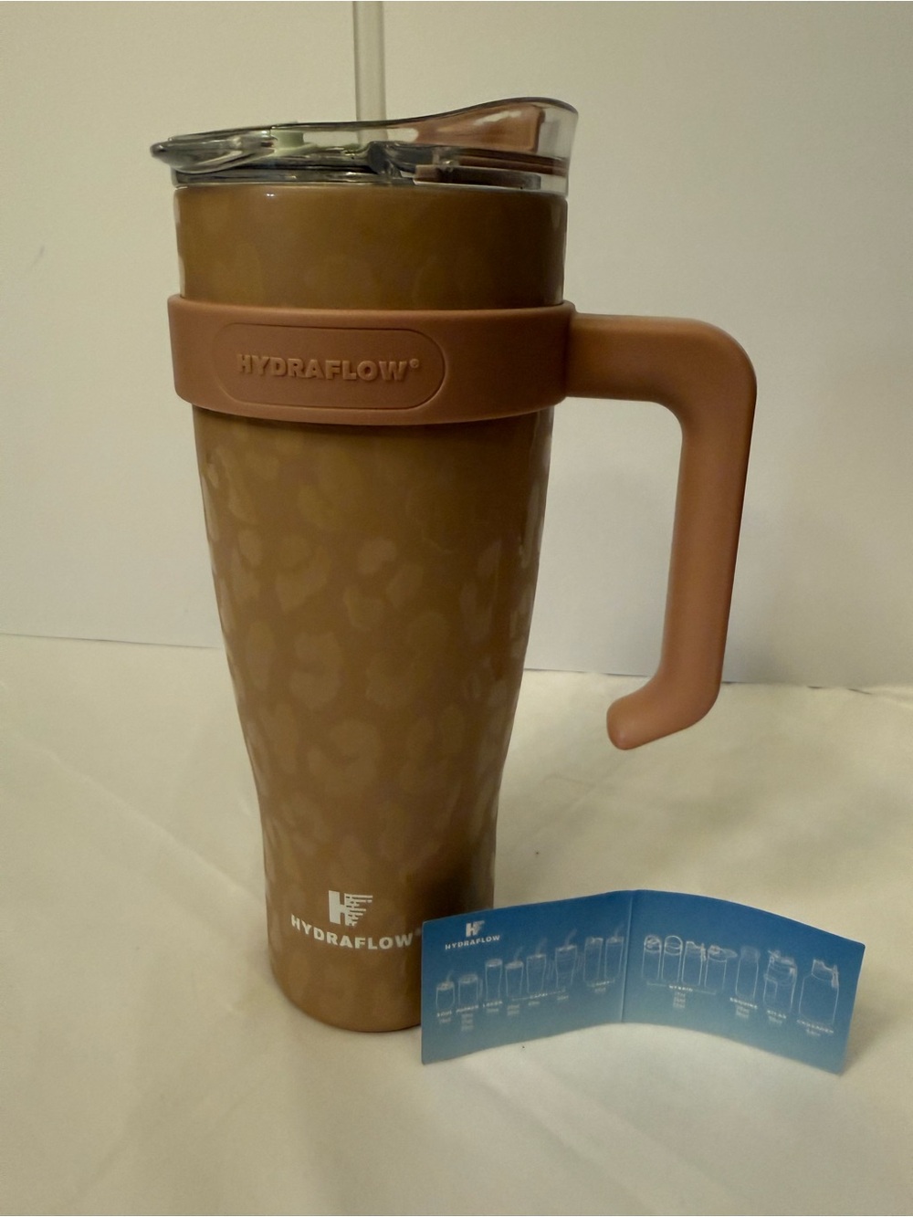 HydraFlow Leopard Print Travel Mug with Handle - Brown 40oz